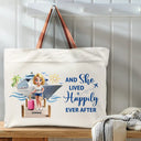 Summer,Beach,Cruising,Gift For Yourself,Gift For Women,Happy - Travel All My Cruise Crap - Personalized Leather Handle Tote Bag