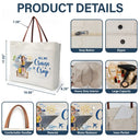 Summer,Beach,Cruising,Gift For Yourself,Gift For Women,Happy - Travel All My Cruise Crap - Personalized Leather Handle Tote Bag