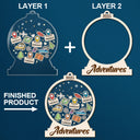 Travel,Gift For Yourself,Happy,Christmas - Travel Goal, Destination Of The Year - Personalized 2-Layered Mix Ornament