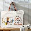 Travel,Gift For Yourself,Happy - Travel Is My Therapy - Personalized Leather Handle Tote Bag