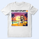 Gift For Couples,Gift For Husband,Gift For Wife,Gift For Girlfriend,Gift For Boyfriend,Gift For Women,Gift For Men,Summer,Love,Happy,Beach - Tropical Hot Stuff Couple - Personalized T Shirt