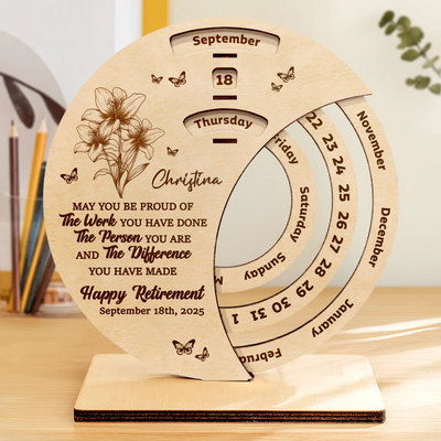 Spinning Perpetual Desk Calendar