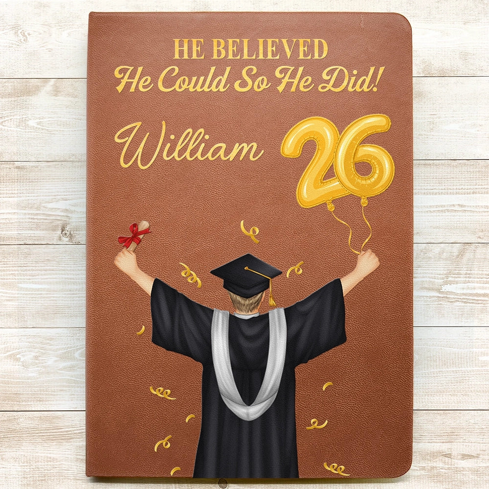 Graduation,Happy,Gift For Yourself,Gift For Son,Gift For Daughter,Gift For Sisters,Gift For Sibling,Gift For Brothers,Gift For Bestie - Trust The Next Chapter Congrats Graduate - Personalized Leather Journal