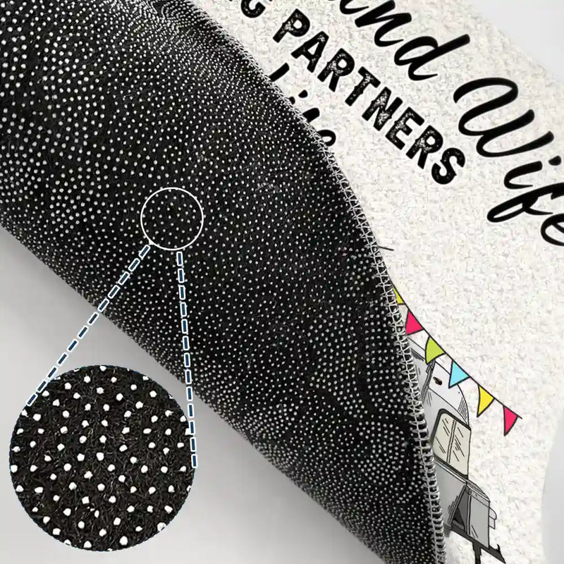 Home Is Where We Park It - Gift For Camping Lovers - Personalized Custom Doormat