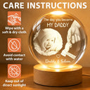 New Dad,New Mom,New baby,Gift For Father,Gift For Mother,Happy,Photo - Custom Photo The Day You Became My Mom Dad Holding Hands - Personalized Crystal Globe Lamp