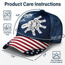 Gift For Husband,Parents,Gift For Yourself,Gift For Men,Gift For Grandpa,Gift For Father,Independence Day,Icon,Proud - US Flag Fist Bump Best Dad Ever - Personalized Classic Cap