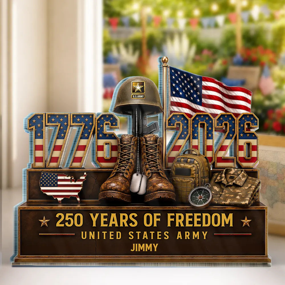 USA 250 Years Of Freedom 1776 - 2026 - Personalized Custom Shaped Acrylic Plaque