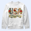 Independence Day,America 250th,Gift For Yourself,Happy,No Custom,Gift For Women,Gift For Men - USA 250 Years Of Freedom Vintage Rose - T Shirt