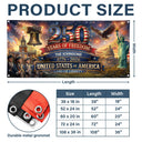 Family,Parents,Happy,America 250th - USA 250th Anniversary Land Of Liberty - Personalized Horizontal Banner