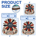 America 250th,Independence Day,Gift For Grandma,Top Market,Adorable,Custom Text - US Flag Grandma Sunflower 250th Anniversary - Personalized Custom Shaped Wood Sign