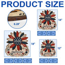 America 250th,Independence Day,Gift For Grandma,Top Market,Adorable,Custom Text - US Flag Grandma Sunflower 250th Anniversary - Personalized Custom Shaped Wood Sign