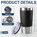 Gift For Couples,Top Market,Romantic,Vector - Vintage Animate Couple Annoying Each Other Since Year - Personalized Leather Tumbler