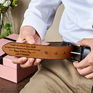 Gift For Father,Dad - Children,Funny - Used To Live In Your Balls - Personalized Engraved Leather Belt