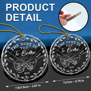 Gift For Couples,Gift For Husband,Gift For Wife,Gift For Boyfriend,Gift For Girlfriend,LGBT,Married ,Engaged,Love,Christmas - Couple Holding Hands We Got This - 3D Silver Effect Printed, Personalized Circle Glass Ornament