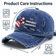 Pet Lovers,Independence Day,Happy - America Proudly Pawtriotic Custom Pet Name - Personalized Embroidered Distressed Cap