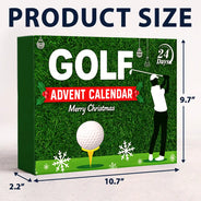 Christmas,Gift For Couples,Gift For Him,Gift For Husband,Golf,Happy,No Custom - Golf Gift For Husband And Son, Dad, Grandpa - Christmas Countdown Box Advent Calendar
