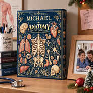 Christmas,Custom Text,Humorous,Nurse - Custom Name Anatomy Nurse Med Student - Personalized Christmas Countdown Advent Calendar