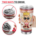 Queens Are Born In August - Gift For Women - Personalized Custom Tumbler
