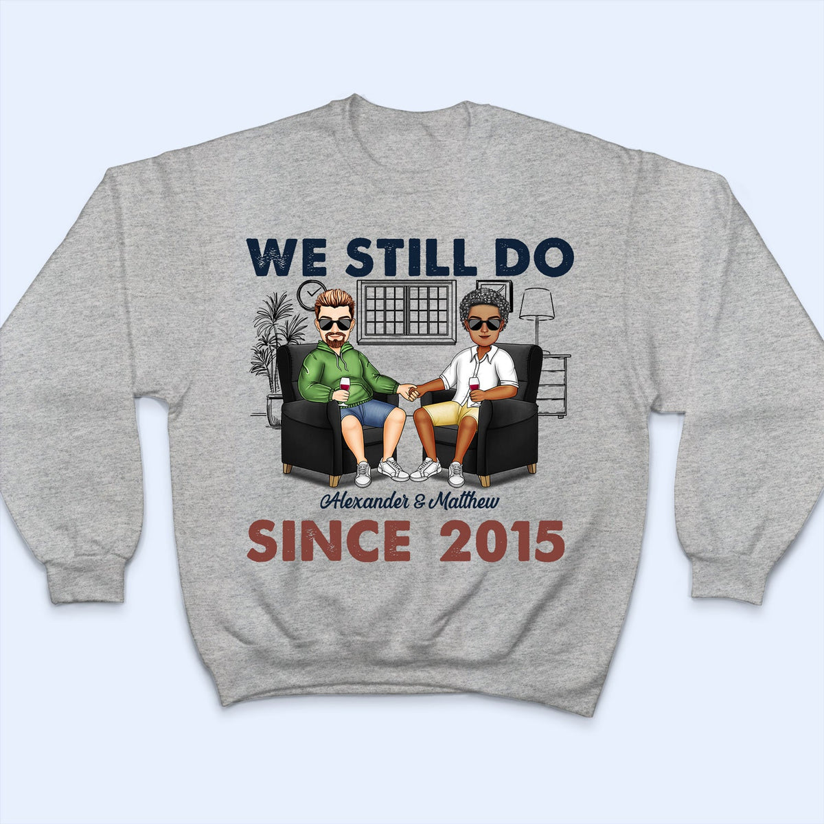 Together Since - Anniversary, Birthday Gift For Spouse, Lover, Husband, Wife, Boyfriend, Girlfriend, Couple - Personalized Custom T Shirt