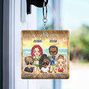 I Love You To The Beach And Back - Vacation, Anniversary, Birthday Gifts For Best Friends, Besties - Personalized Custom Acrylic Keychain