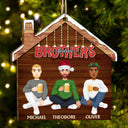Family Siblings Forever - Christmas Gift For Parents, Sisters, Brothers, Besties, Best Friends, Colleagues - Personalized Custom Shaped Wooden Ornament