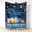 A Hug From Heaven When You Really Miss Me - Memorial, Christmas Gift For Family - Personalized Fleece Blanket