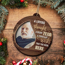 Custom Photo A Loving Thought A Silent Tear - Christmas, Memorial Gift For Family, Friends - Personalized 2-Layered Wooden Ornament