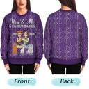 You And Me And The Dog Cat - Gift For Spouse, Couples, Husband, Wife, Pet Lovers - Personalized Unisex Ugly Sweater
