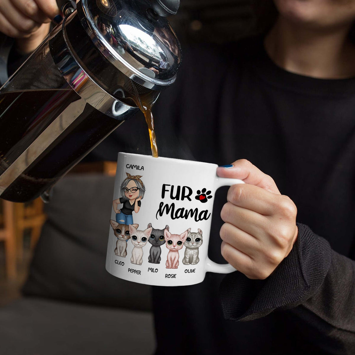 Best Cat Mom Ever - Funny Gift For Cat Lovers, Cat Moms - Personalized Mug