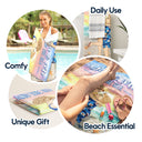 You And Me And The Sea - Loving, Anniversary, Vacation, Travel Gift For Spouse, Husband, Wife, Couple, Boyfriend, Girlfriend - Personalized Beach Towel