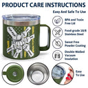 Best Dad Grandpa Ever - Personalized 14oz Stainless Steel Tumbler With Handle