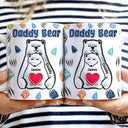 Papa Bear - 3D Inflated Effect Printed Mug, Personalized White Edge-to-Edge Mug