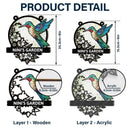 Nana's Garden Love Grows Here - Personalized Window Hanging Suncatcher Ornament
