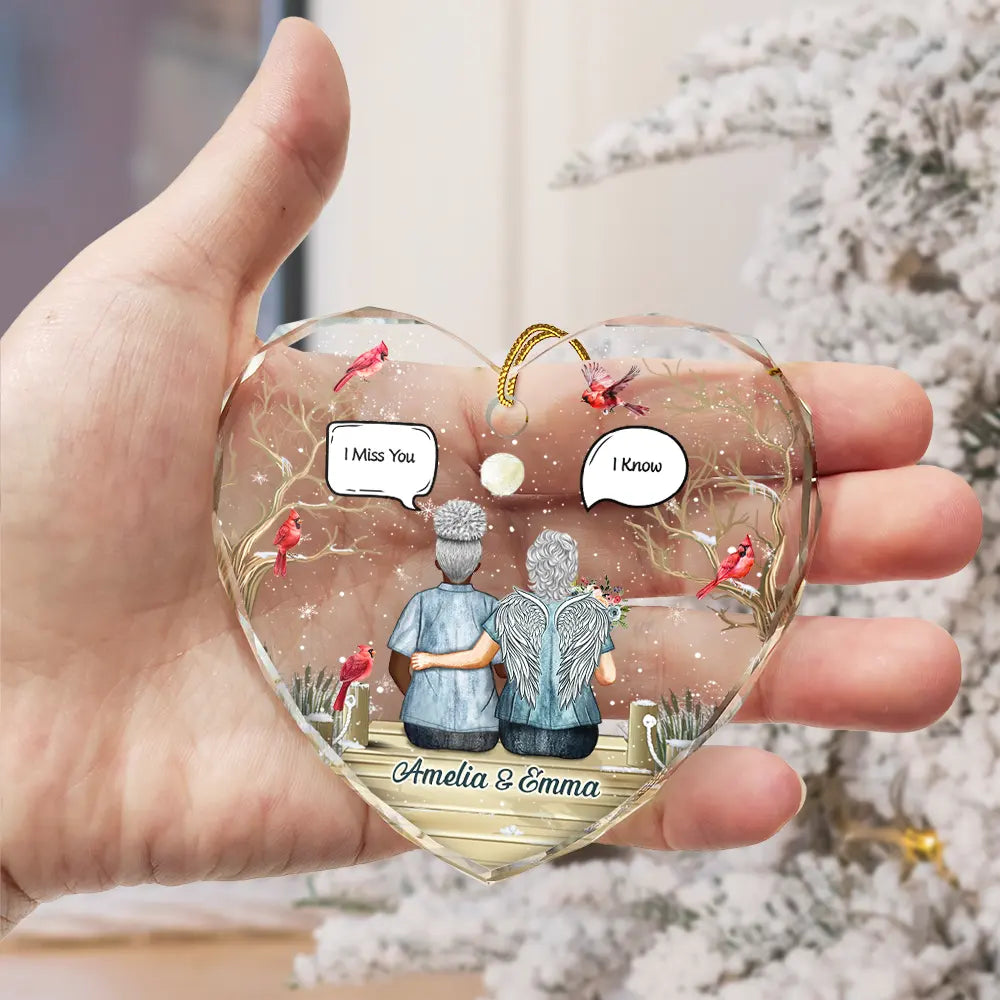Christmas Will Never Be The Same Without You - Personalized Heart Shaped Glass Ornament