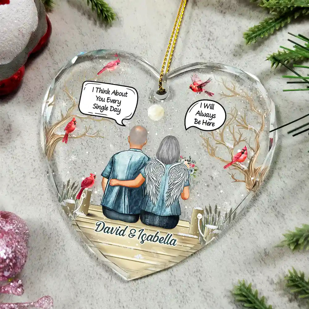 Christmas Will Never Be The Same Without You - Personalized Heart Shaped Glass Ornament