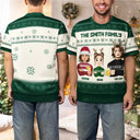 Family - Christmas Gift For Family, Sibling, Friend Flat Art - Personalized Short Sleeve Sweater
