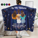 Gift For Bestie,Gift For Sisters,Love - Think Of This Blanket As A Hug From Me To You Besties Sisters - Personalized Wearable Blanket
