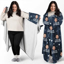 Gift For Couples, Gift For Husband, Gift For Wife - Custom Photo Funny I Love My Husband - Personalized Wearable Blanket