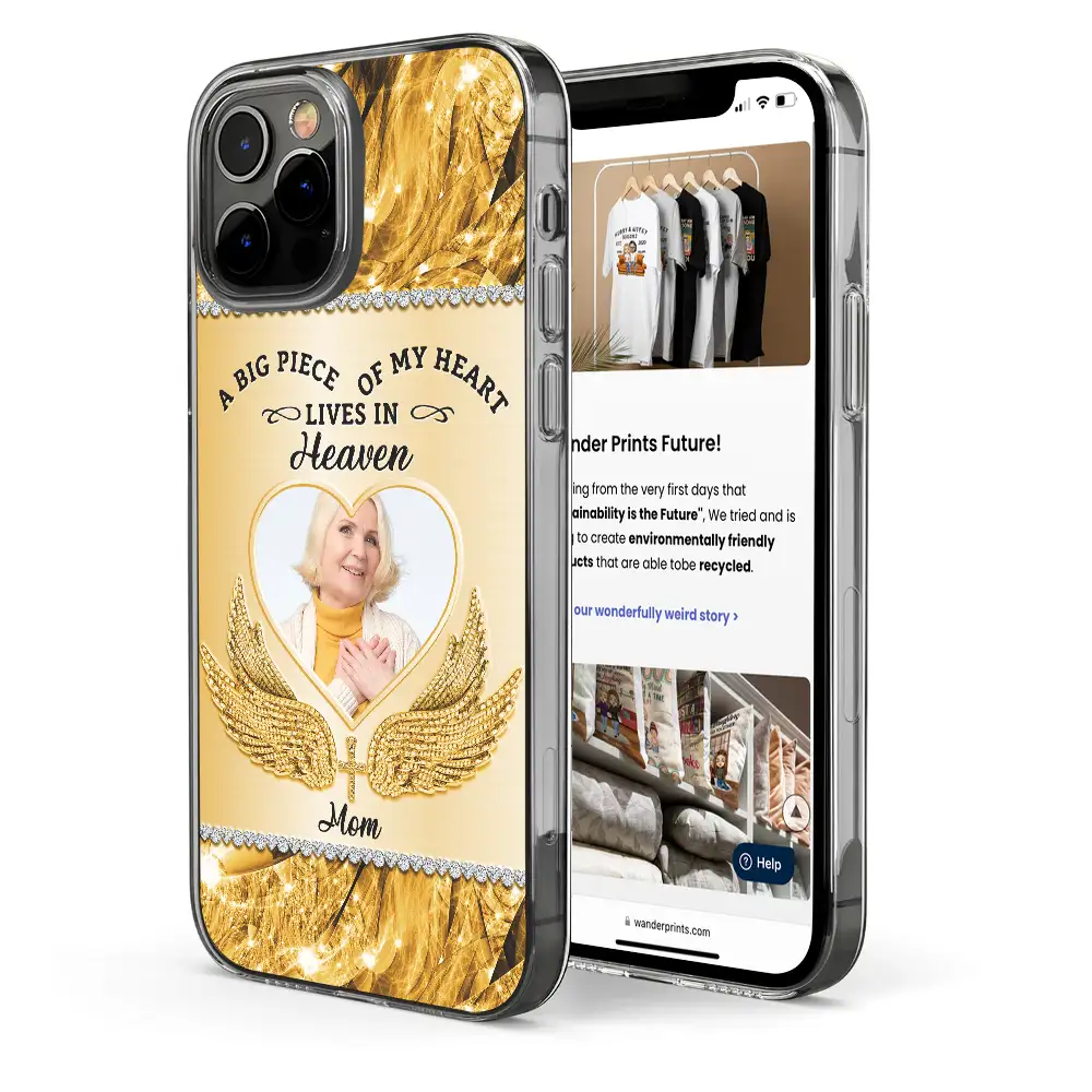 Family, Memorial - Custom Photo I Will Always Carry You With Me - Personalized Clear Phone Case