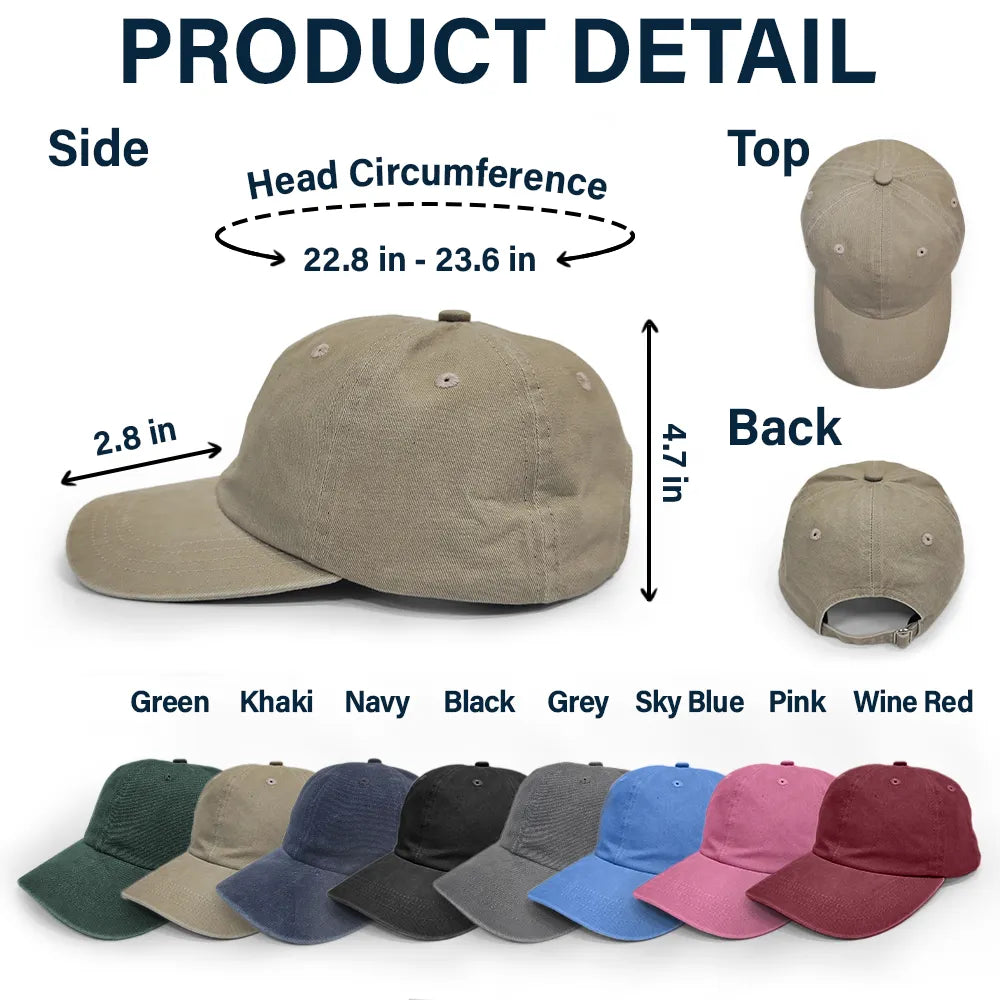 Gift For Father,Non-Eng,Custom Text,Adorable - Super Dad Papa Arcade Retro 3D Effect Custom Kid Names - Personalized Vintage Washed Denim Cap