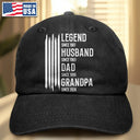 Gift For Grandpa,Dad's Hobby,Afro Dad,Gift For Men,Independence Day,Happy,Top Market - The Original Legend Legend Husband Daddy Grandpa - Personalized Vintage Washed Denim Cap