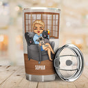 Thank You Best Dog Mom Ever Chibi Woman - Mother Gift - Personalized Custom Tumbler