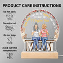 Behind Every Crazy Daughter Is A Mother - Birthday, Loving Gift For Mom, Grandma, Grandmother - Personalized Custom 3D Led Light Wooden Base