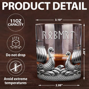 Gift For Yourself,Gift For Men,Happy - Viking A Sip Of History - Personalized Whiskey Glass