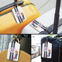 Travel,Gift For Yourself - Vintage Monogram Travel - Personalized Luggage Tag