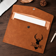 Back To School, Gift For Yourself, Confident, Icon - Vintage Initial And Name - Personalized Leather Sleeve