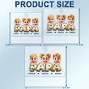 Gift For Grandpa,Grandpa - Grandkids,Gift For Father,Dad - Children,Non-Eng,Vector,Adorable - Vintage Map Grandpa Papa Dad 3D Effect Kids - Personalized Acrylic Car Hanger