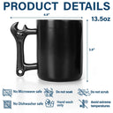 Gift For Men,Gift For Father,Gift For Husband,Gift For Couples,Gift For Boyfriend,Gift For Grandpa,Non-Eng,Confident - Classic Limited Edition For Him, Dad, Husband, Grandpa - Personalized Wrench Shaped Handle Mug