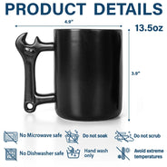 Gift For Father, Custom Photo, Proud, Remove BG Photo - Custom Photo Classic Car Limited Edition - Personalized Wrench Shaped Handle Mug
