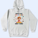 Gift For Kids,Gift For Grandkids,Back To School,Happy - Watch Out Kindergarten Here I Come - Personalized T Shirt